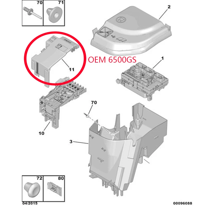 Suitable for Citroen C4 Picasso Peugeot 308 5008 RCZ 3008 management unit Module Checking Stand And Fuse box cover 6500GS lid