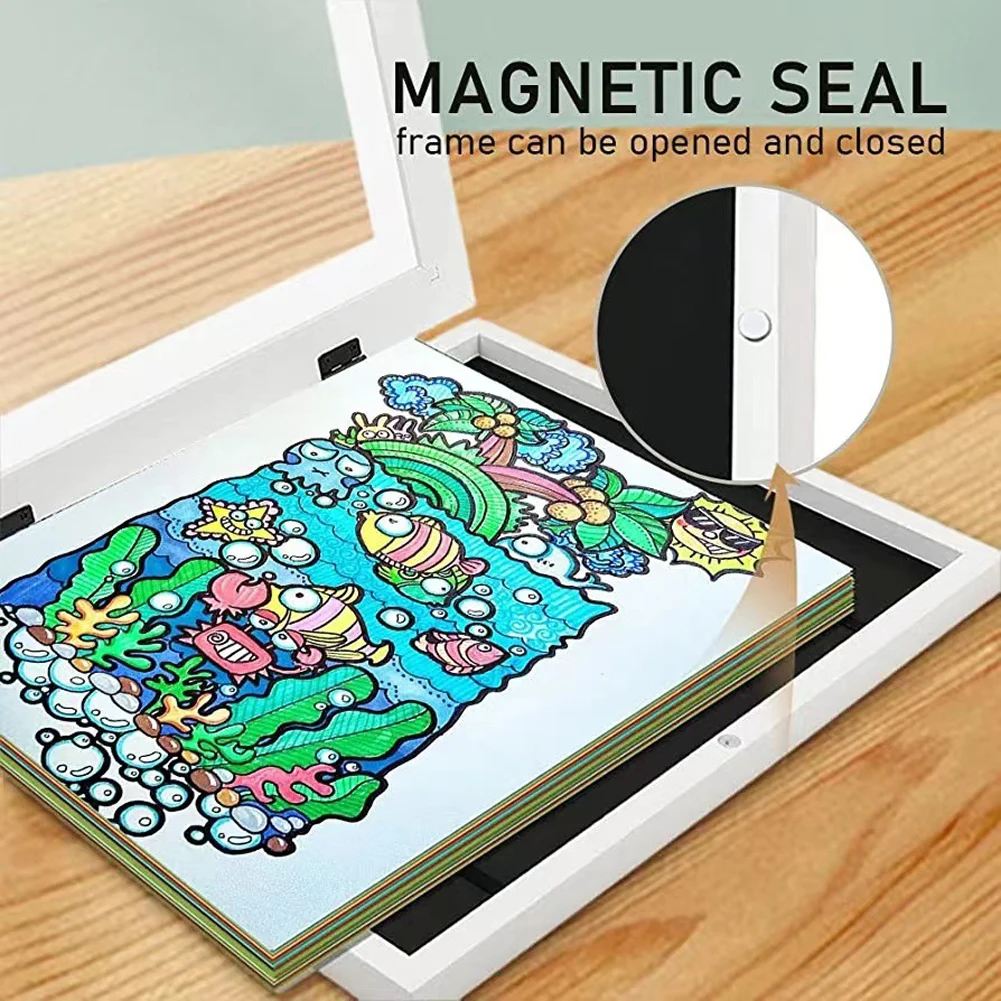 Kids Artwork Picture Frame Easy Change Wall Display Artwork Frame Artwork Display Storage Frames for Schoolwork Home Or Office