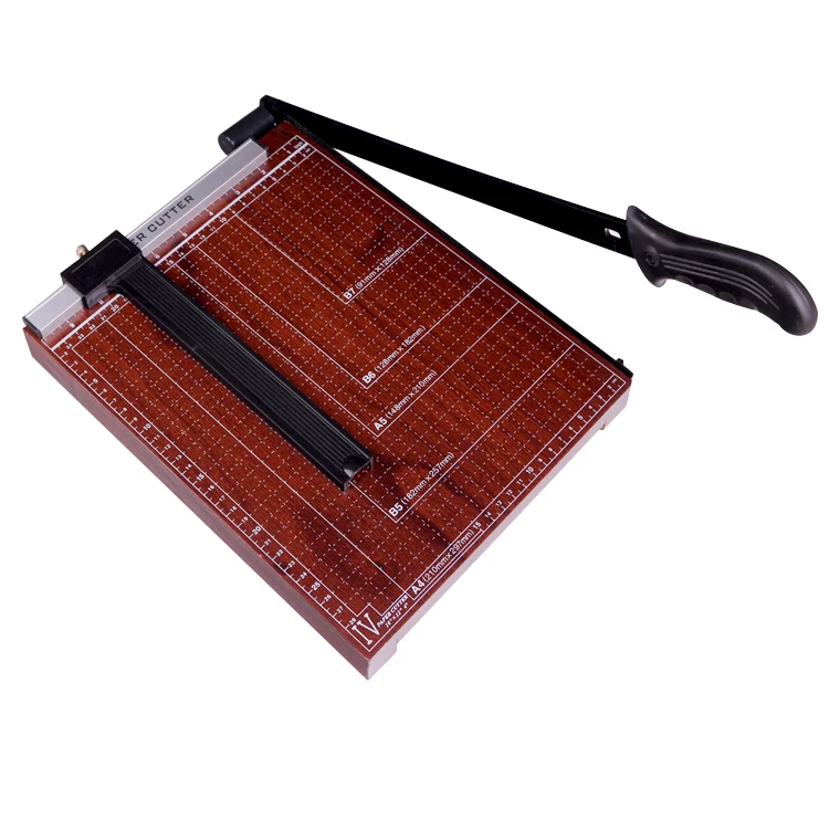 Wholesale Office School Manual Paper Trimmer Paper Cutter Machine A4 Size Wood Base Guillotine Paper Cutter A4