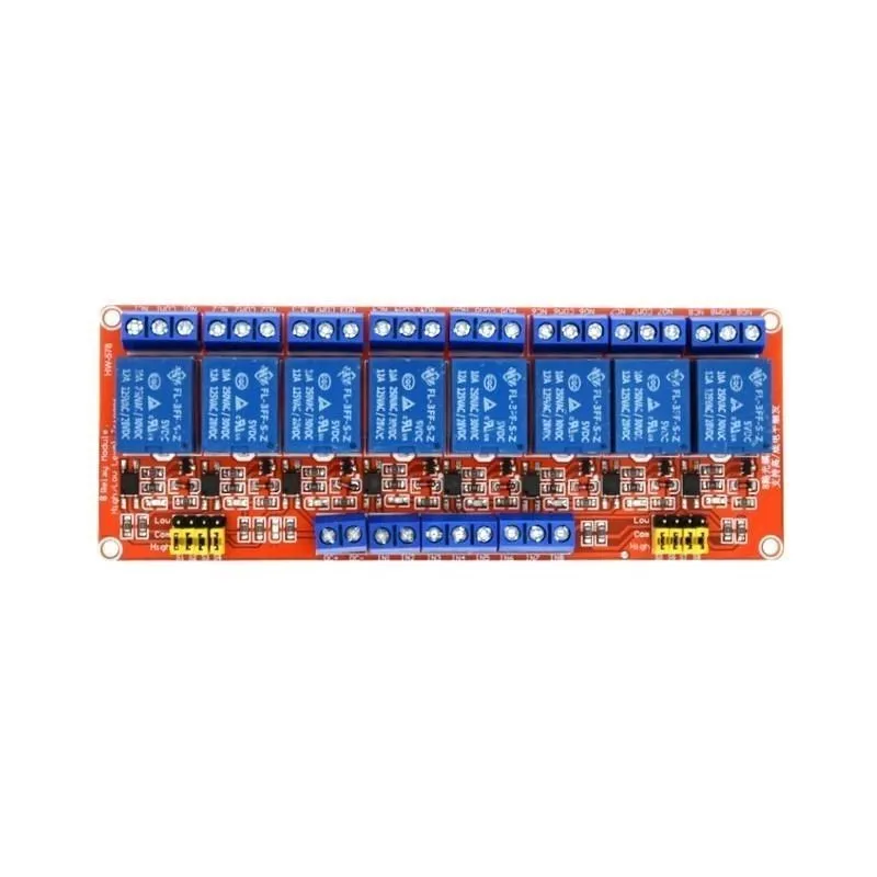 1 2 4 8 Channel 5V 12V 24V Relay Module Board Shield with Optocoupler Support High Low Level Trigger for Arduino Kit Electronics