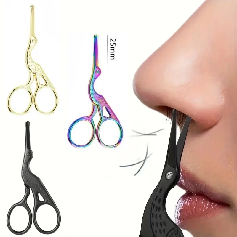 YS00166--Round head stainless steel nose scissors blade eyebrow nose beard ear eyebrow scissors