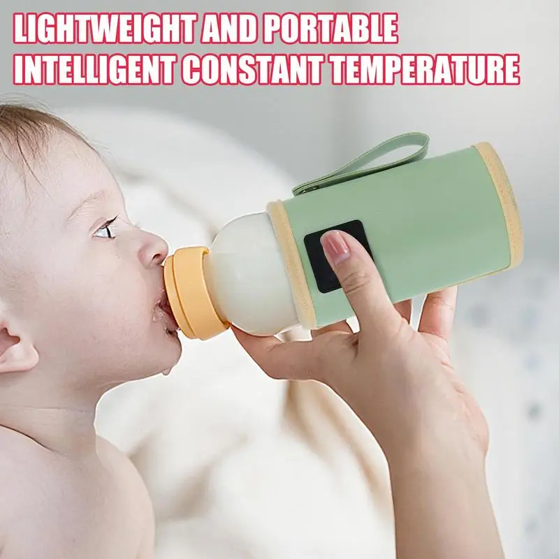 Baby Bottle Warmer Bottle Heat Keeper Insulation Cover USB Warmer Bottle with 3 Temperature Control Heat Keeper for Car Travel