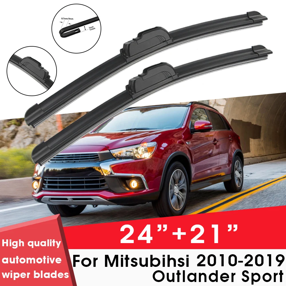 

Car Wiper Blade Blades For Mitsubishi Outlander Sport 2010-2019 24"+21" Windshield Windscreen Clean Naturl Rubber Cars Wipers