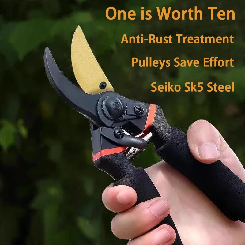 

Professional Multi-Functional Garden Pruning Scissors SK5 Steel Knife Super Sharp Tool For Pruning Garden and Orchard Branches