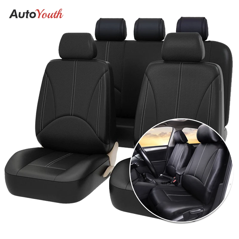 Car Seat Cover Protector PU Leather Front Rear Seat Back Cushion Pad For Passat Variant For 4 Gran Coupe For A4 Avant For Polo