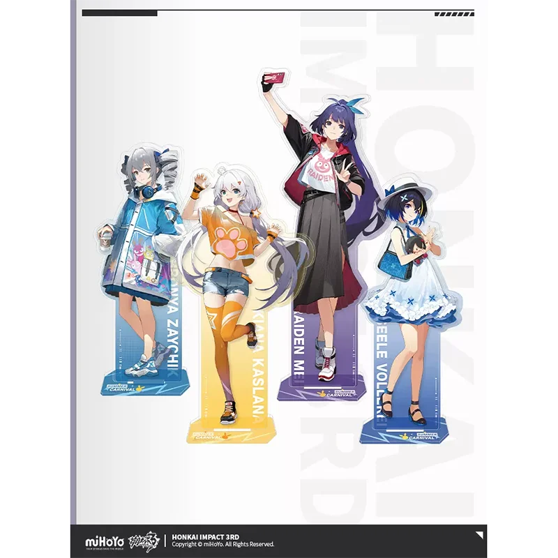 Sunsyea Honkai Impact 3rd Official Merch miHoYo Original Summer Carnival Series Acrylic Stand Raiden Mei Bronya Kiana Seele