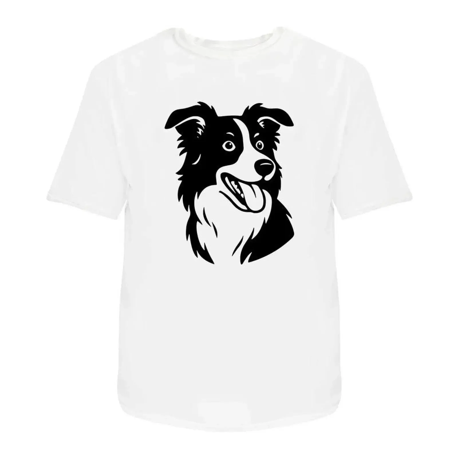 T Shirt quot Happy Border Collie 100 Baumwolle S XXL TA055256 vintage Washed Soft fashion Stylish Breathable Stretched