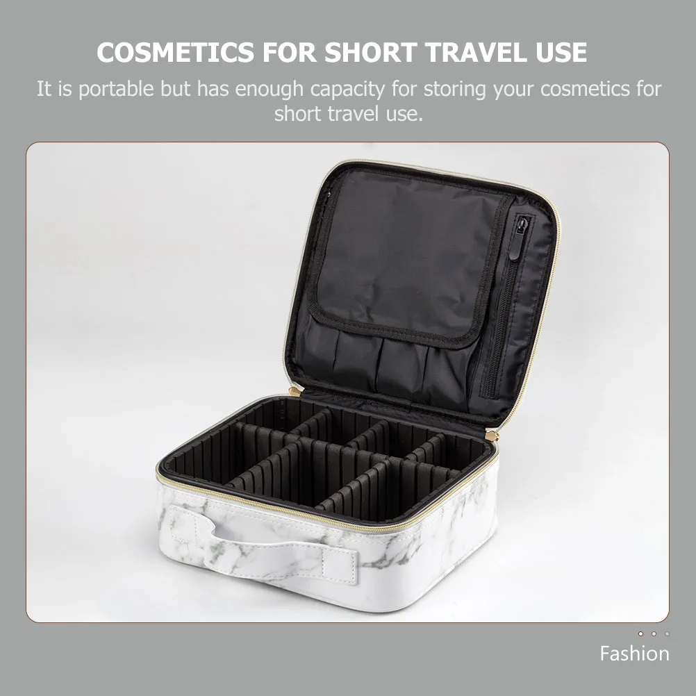 

Marbling Travel Bag Portable Lightweight Makeup Pouch Handheld Makeup Storage Organizer Waterproof Large Capacity