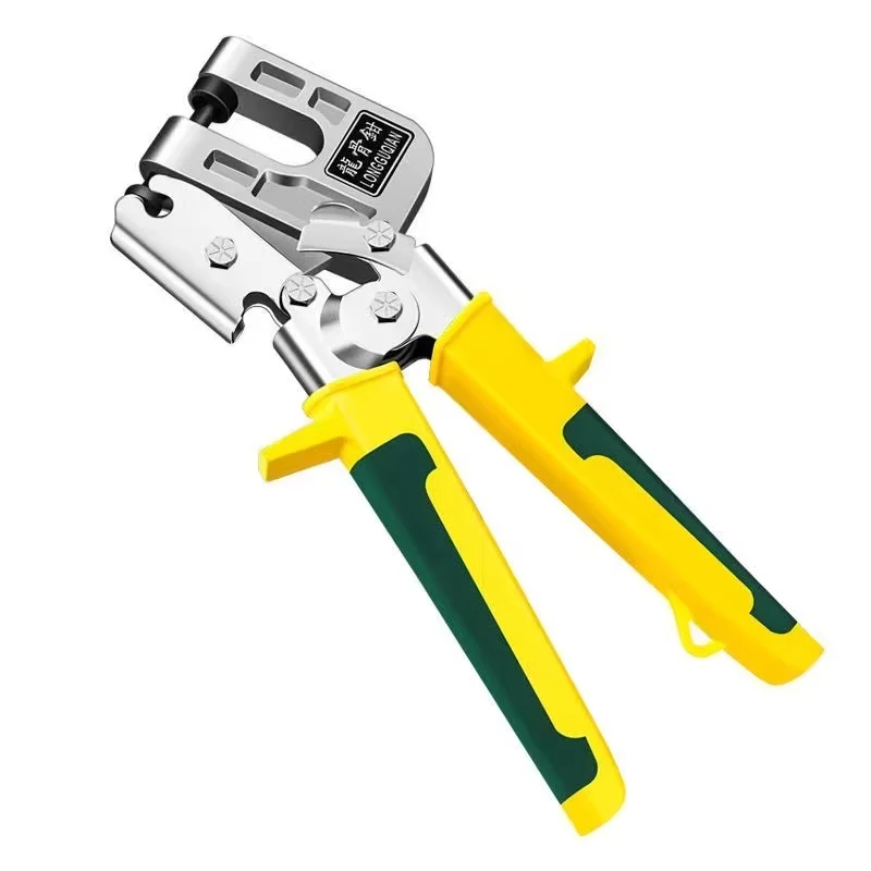 Metal Stud Crimping Pliers, Double-Handle Stud Pliers, Aluminum Ceiling Perforating Pliers, Drywall Installation Tools
