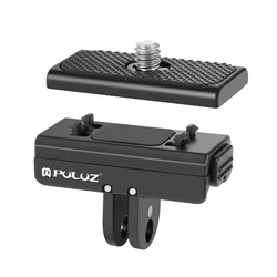 PULUZ Aluminum Alloy Magnetic Quick Release Base Mount For Insta360 X4 /Insta360 Ace / Ace Pro Action Camera Accessories