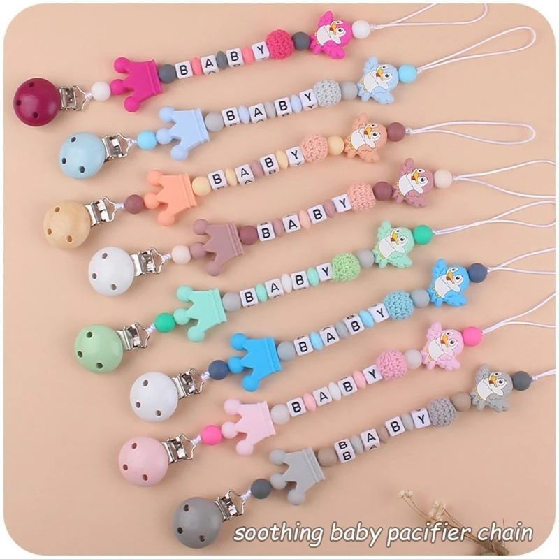 R53F Silicone Teether Beads Toy for 0-6 Month Babies Baby Chew Beads Relieve Stress Teeth Massage Motor Sensory Skil