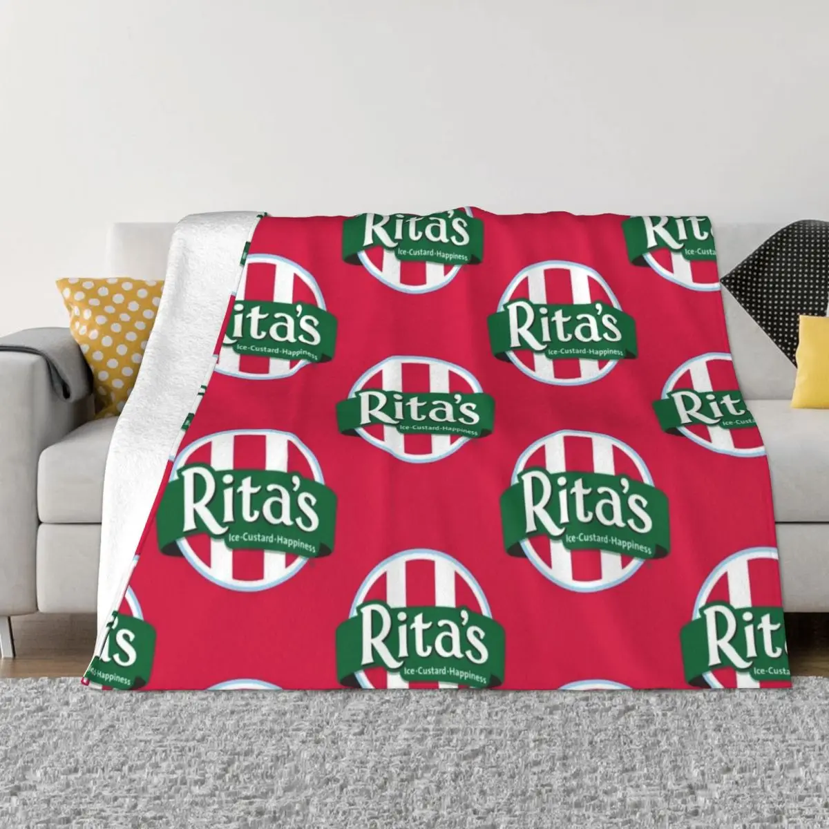 

Rita's Italian Ice Cafe Throw Blanket Sofa Throw Blanket Hair Blanket Soft Plush Plaid funny gift