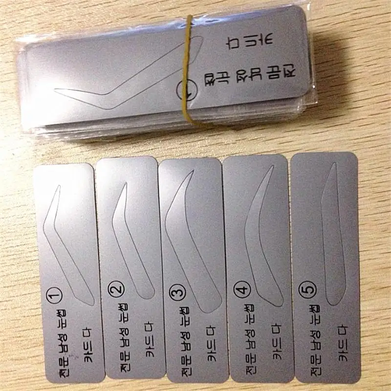 5 stuks wenkbrauw sjabloon stencils wenkbrauw verzorging kaart trimmen vormgeven beauty tool DIY wenkbrauwen make-up tools