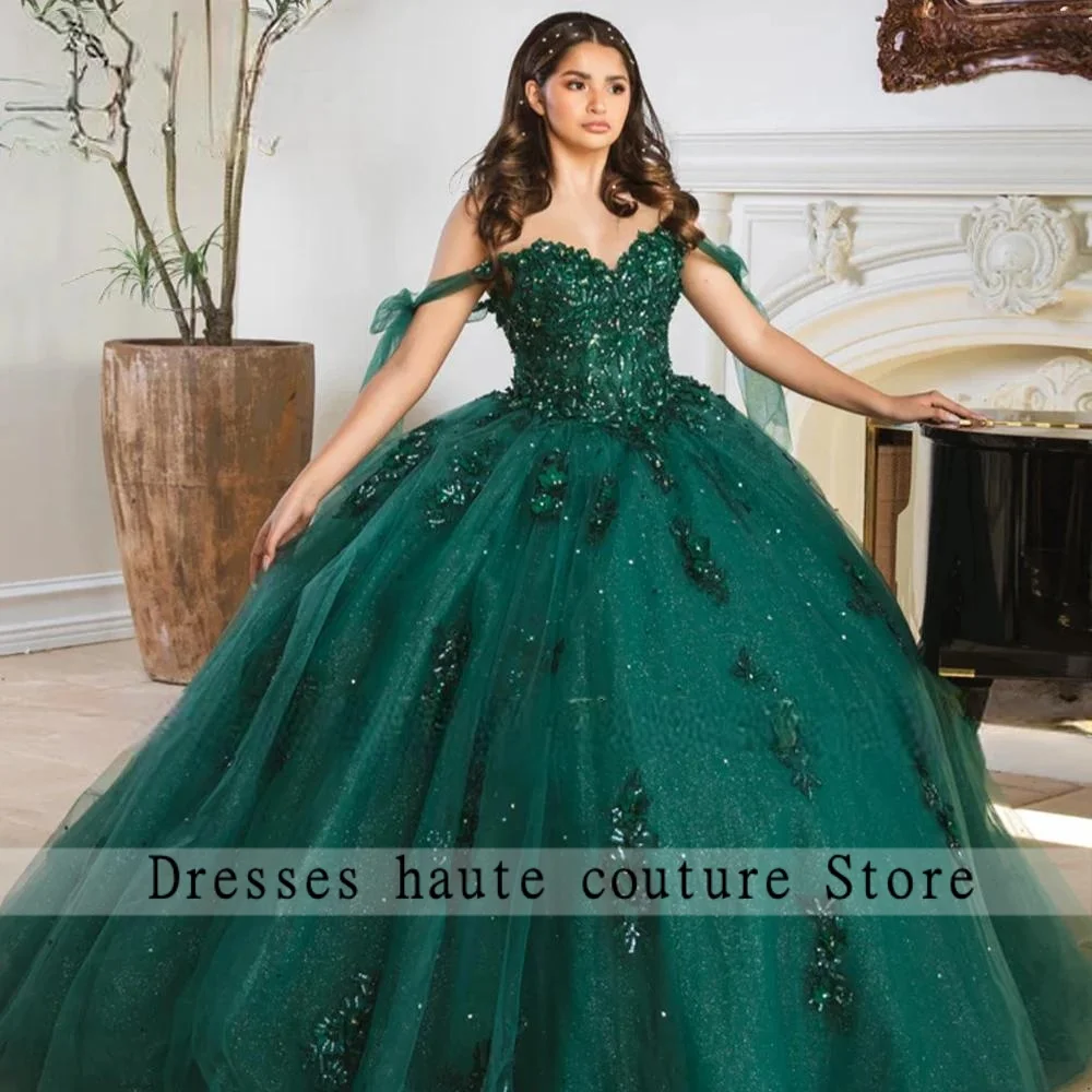 Różowa Sukienka Quinceanera z Odkrytymi Ramionami, Suknia Balowa 2025, Aplikacje Tiulowe, Słodka Sukienka na 15 Urodziny, Sukienka Księżniczki na Przyjęcie Urodzinowe, Szyta na Miarę