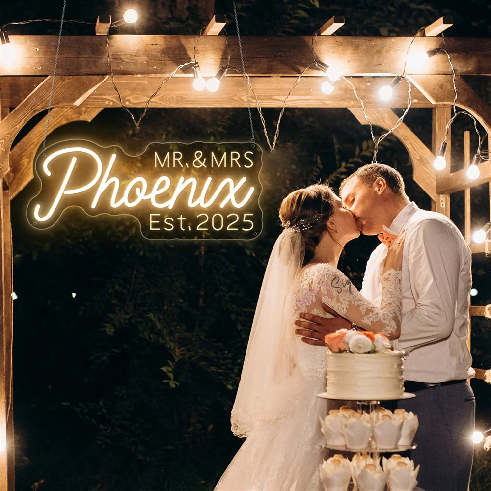 اسم مخصص النيون زينة الزفاف Led أضواء النيون غرفة ديكور لوازم الزفاف منزل كبير جدار ضوء علامة مخصصة كبيرة