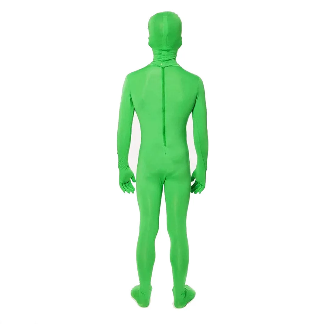 Costumi Cosplay Costume di Halloween Vestito da prestazione Abiti invisibili per adulti Indumento stealth per uomini e donne Tuta verde