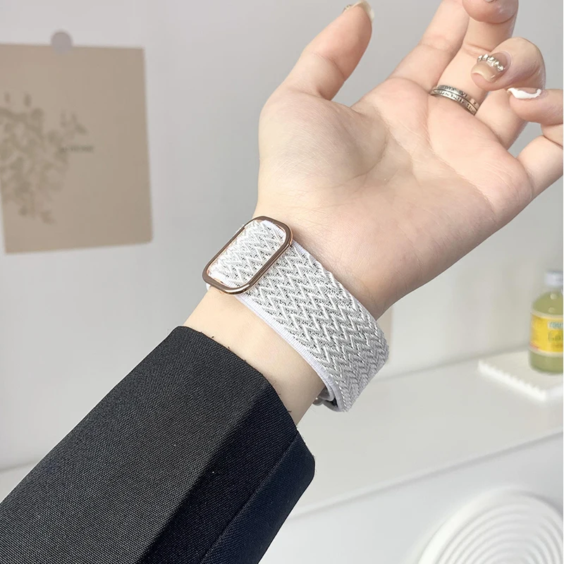 حزام نايلون لساعة أبل الترا 2-3 49 مللي متر 42 مللي متر 46 مللي متر 45 مللي متر 38/40/41/44 مللي متر الفرقة سوار مرن iWatch Series11 10 9 8 7 6 5 4 SE