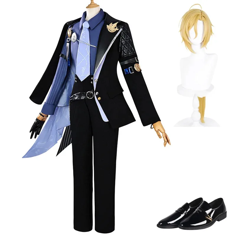 Hugo Vlad Cosplay Zenless Zone Zero Cosplay Costume Hugo Wig Shoes Women Men Halloween Party Role Playing Suit Outfits