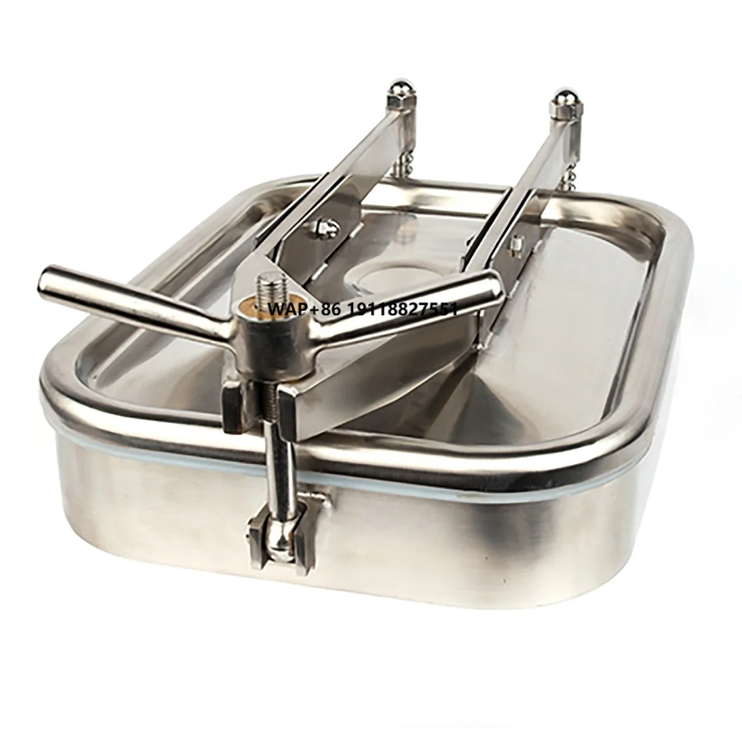 Stainless steel food grade YAF model 1 bar pressure tank with rectangular manhole for manufacturing service