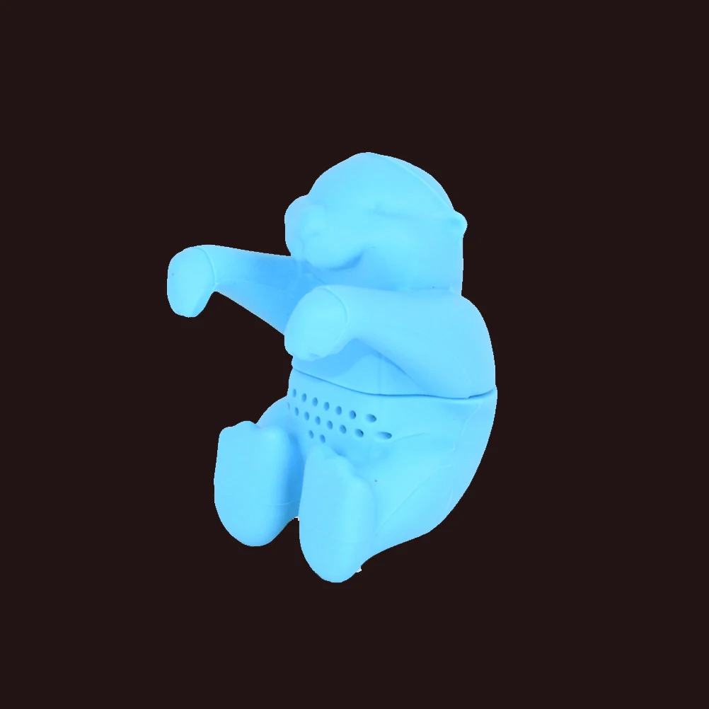 

Silicone Tea Infuser Otter Shape Food Grade Safe Fine Slots Easy Clean Cartoon Design Funny Life Gift Blue