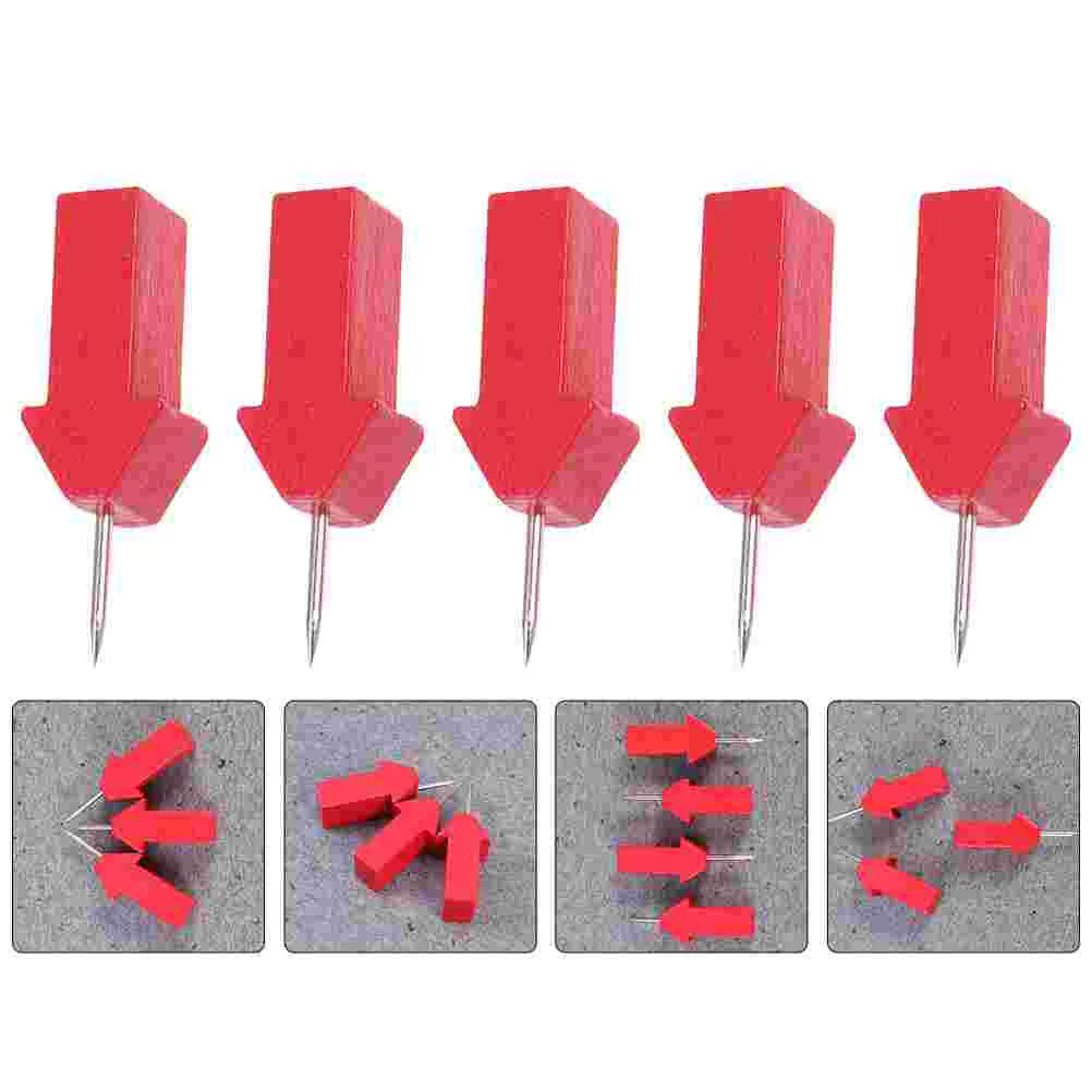 50 Pcs Thumbtack Practical Pushpins Decorative Thumbtacks Small Drawing Variety Arrow Red Office Wooden for Student Shaped