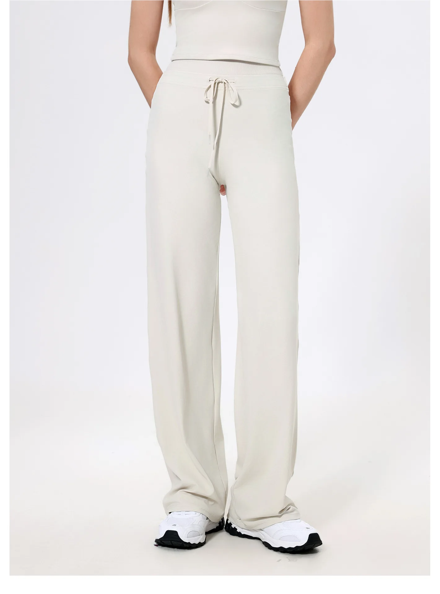 High-Waisted Tummy Control Workout Pants for Women Loose-Fit Straight-Leg Pants Slimming Yoga Pants with Second-Skin Naked Feel
