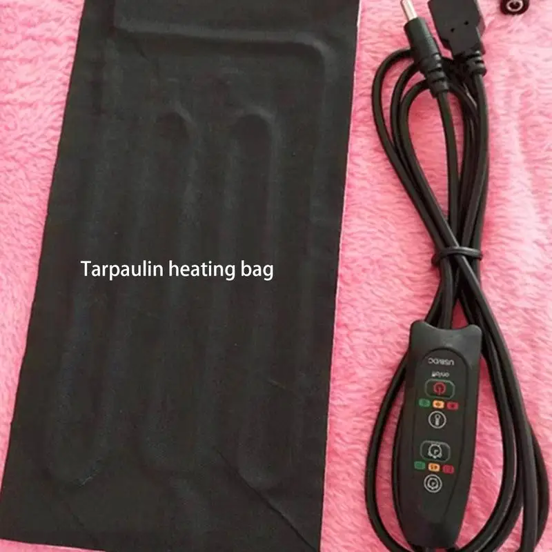 Carbon Fiber Heating Pad USB Charging Waist Belly Warming Mat For Gloves Carbon Fiber Electric Heated Pad Winter Warm Supplies