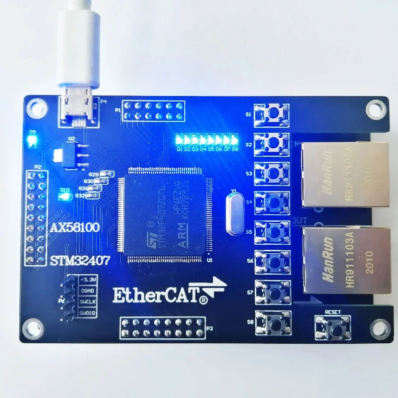 AX58100 AX58100 Slave AX58100 Development Board EtherCAT Slave 16IO CIA402