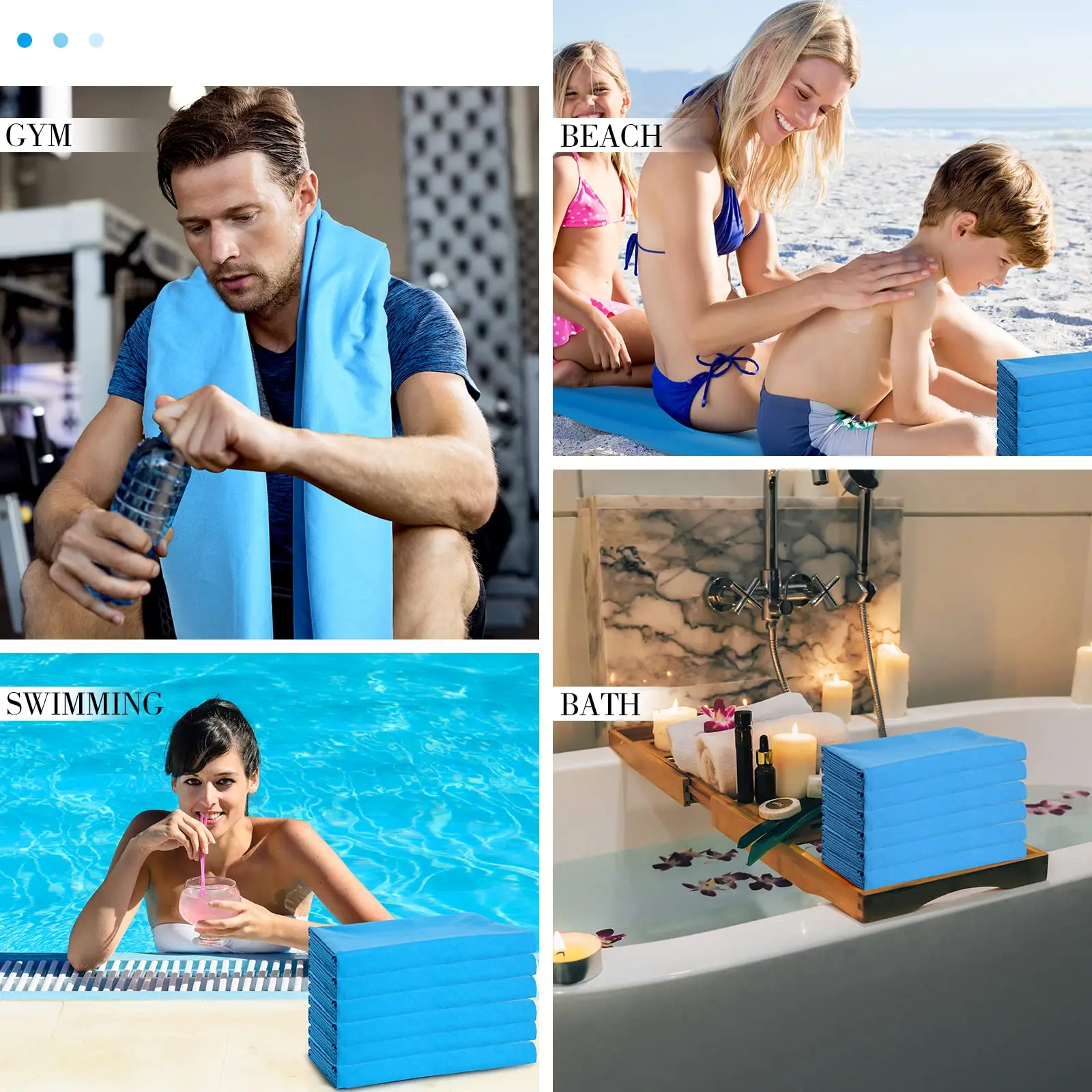 Microfiber Strandhanddoeken Sneldrogende Sporthanddoeken Ultra Zachte Lichtgewicht Superabsorberende Badhanddoeken Voor Strandzwemmen Yoga