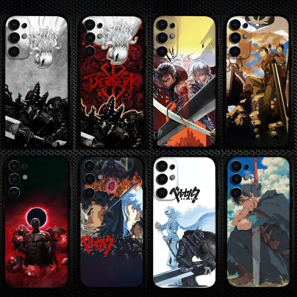 

B-Berserk G-Guts VS G-Griffith Phone Case For Samsung S25,S24,S23,S22,S21,S20,Plus,Fe,Lite,Others Soft Black Cover