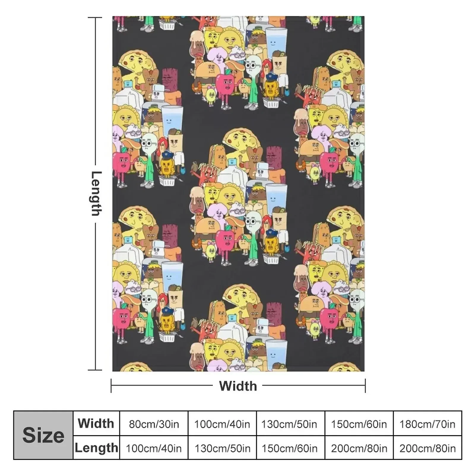 The Apple and Onion Gang Throw Blanket Custom Sleeping Bag Blankets