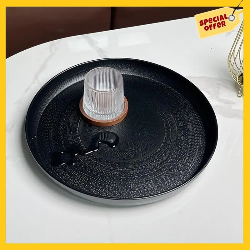 

Round Tray, 13Inch-Serving Tray, Luxury Decorative Tray, Coffee Table Tray, Jewelry Tray Easy Install Easy To Use Gold