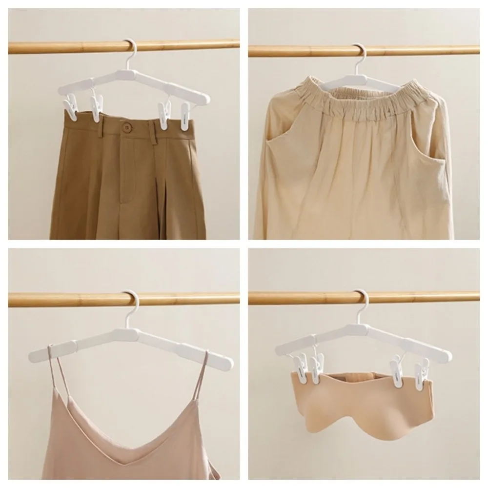 

Lightweight Mini Size Foldable Clothes Hanger Non-Slip Space Saving Travel Hangers Expanded Portable Pant Clips For Home