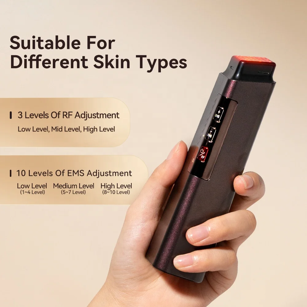 Dispositivo de beleza rf para uso doméstico, anti-envelhecimento, lifting facial, aperto da pele, tecnologia led de alta frequência para remoção de rugas