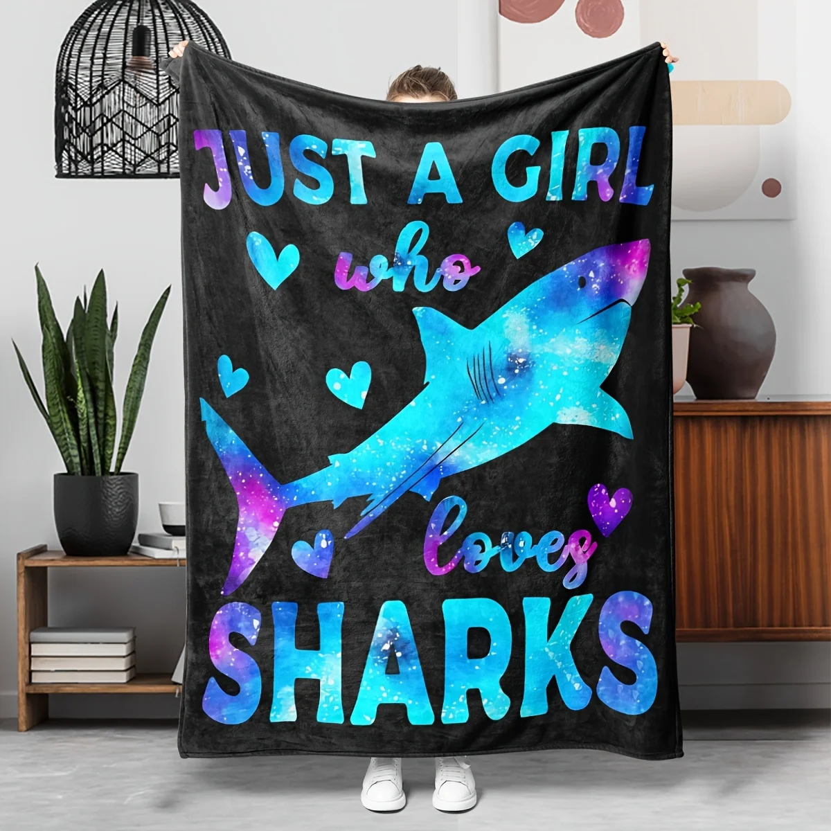 

Уютное фланелевое одеяло с изображением акулы — мягкое, теплое и аллергенное покрытие для дивана, кровати, офиса — идеальный Хэллоуин и Рождество G