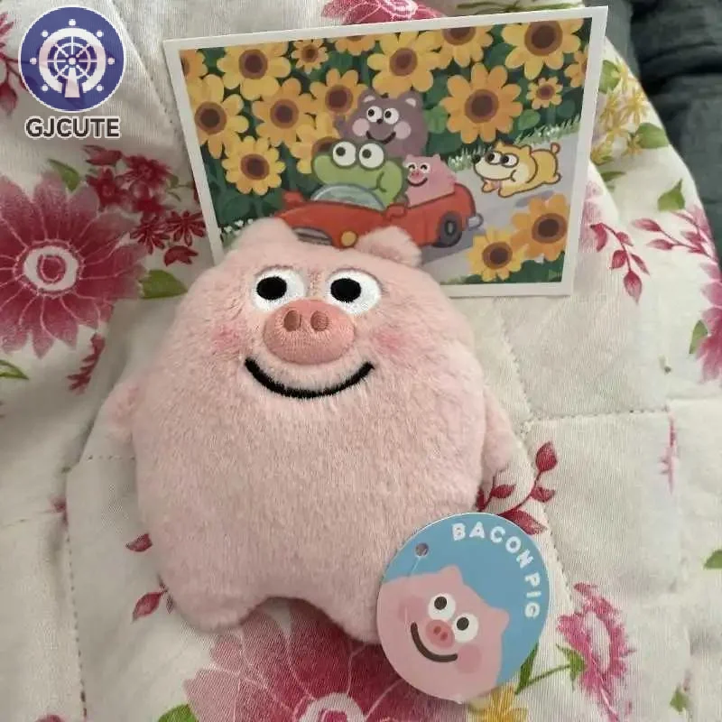 귀여운 배낭 펜던트, 핑크 돼지 베이컨, 부드러운 봉제 손 인형 장난감