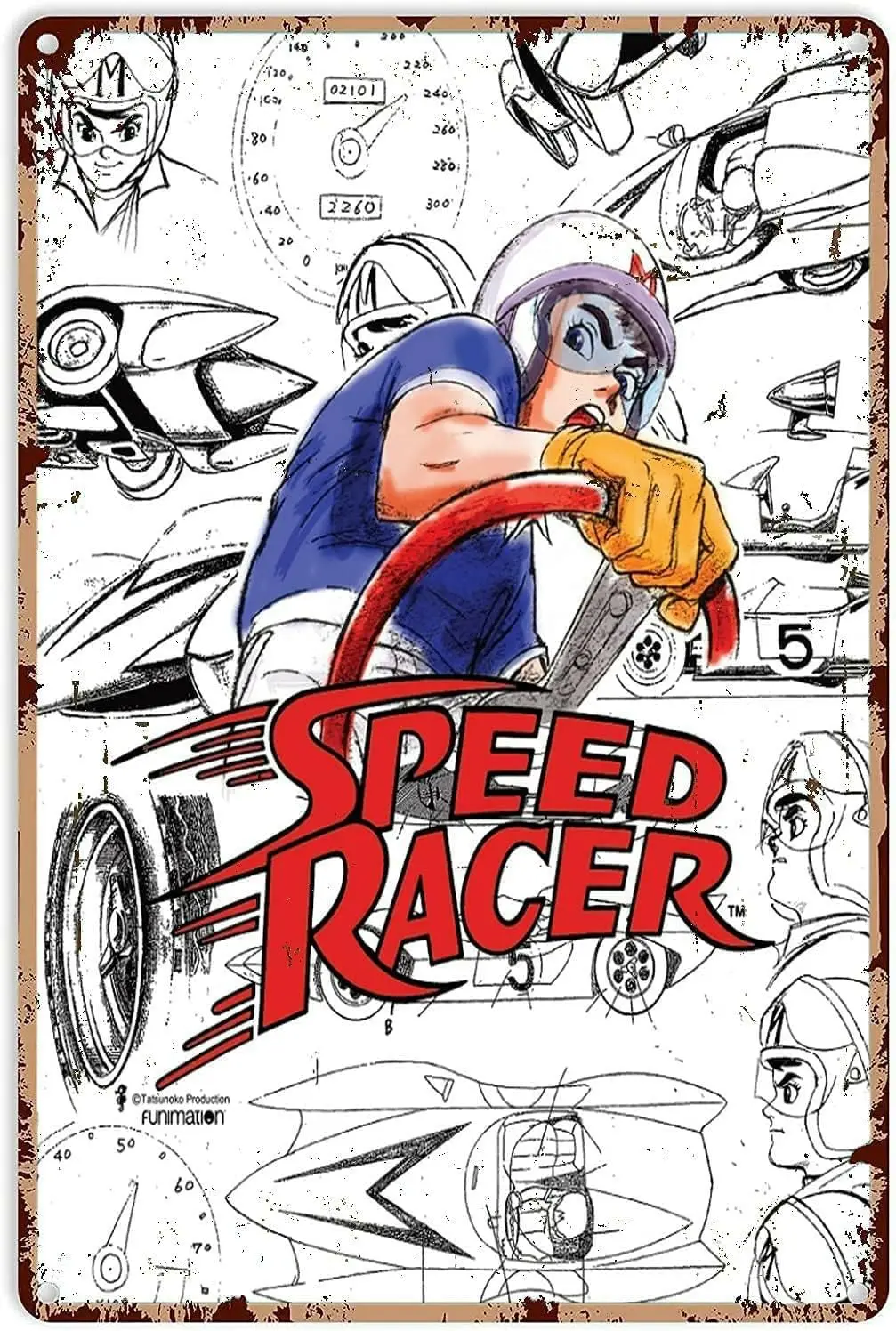 Movie Decorations Party Speed Racer Vintage Tin Sign Funny Bathroom Decor Home Wall Decor Birthday Anniversary Housewarming Gift