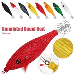 78mm 10g Artificial Luminous Shrimp Fishing Lures Squid Hook Jigs 3D Eye Cuttlefish Jigs Octopus Bait Shrimp Sea Fishing Tackle