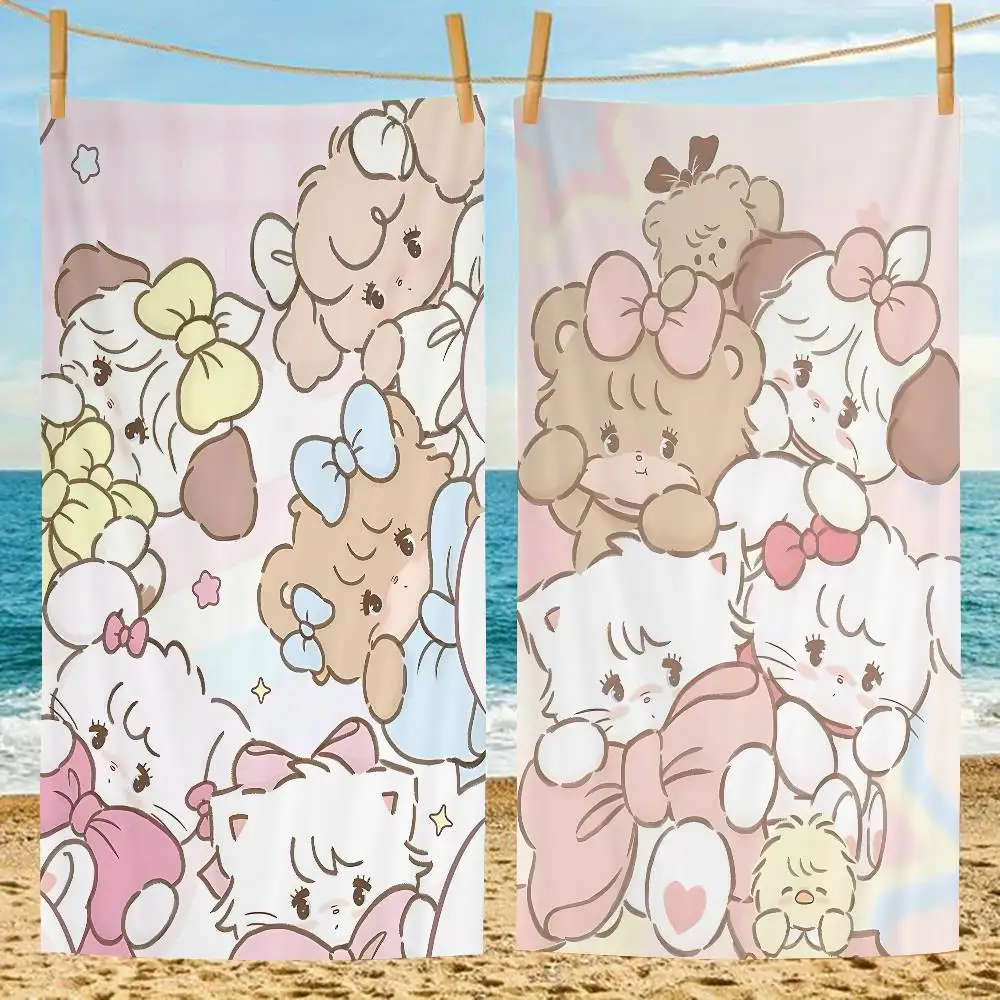 Cute M-Mikko I-Illustrations Microfiber Beach Towel Absorbent Quick dry Soft Yoga Swimming Resort Mountain Climbing Towel