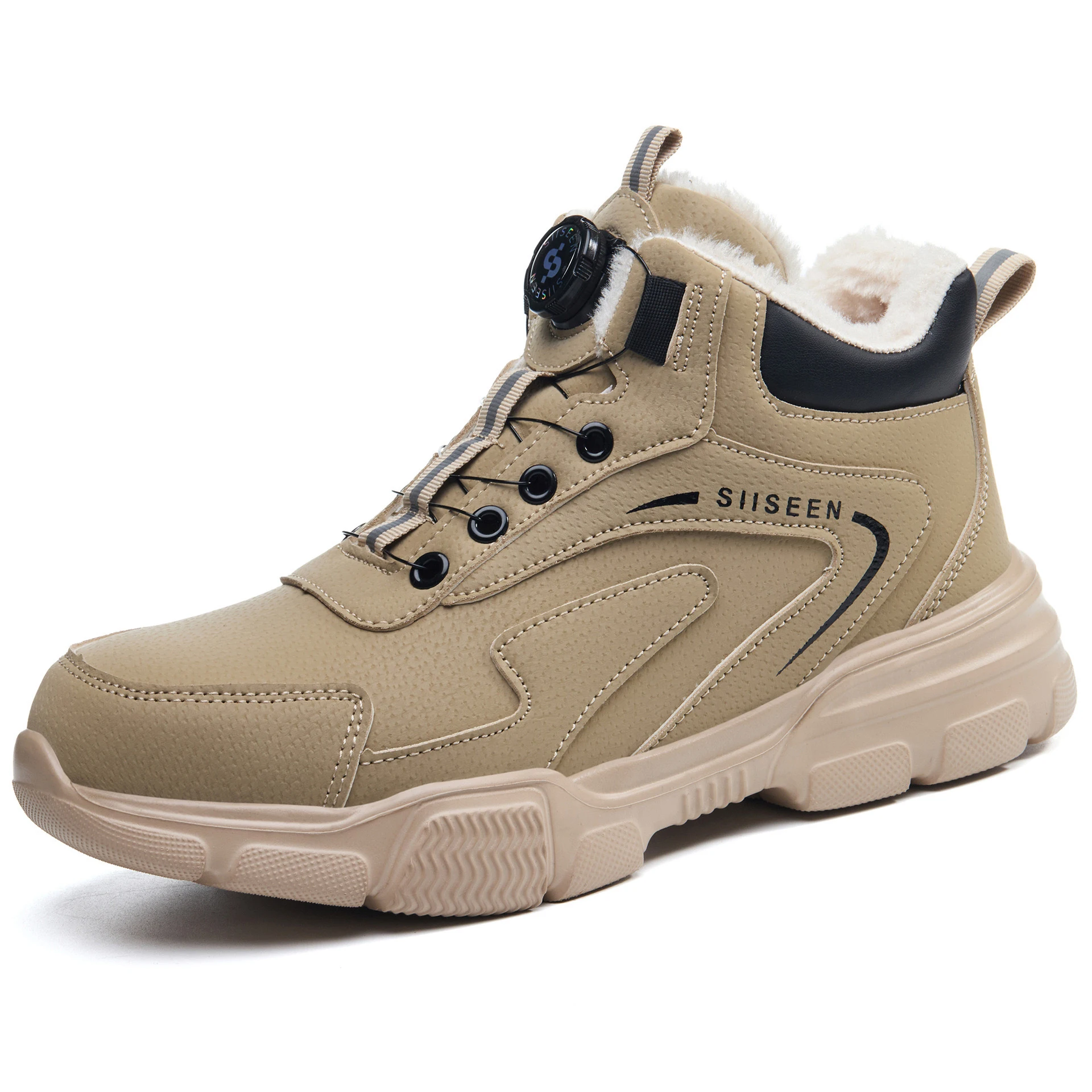 New Spring Men's Durable Safety Work Shoes: Puncture-Resistant, All-Season Construction Work Shoes