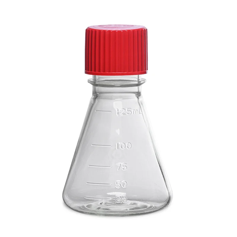 LABSELECT Triangle cell culture bottle, Sealing cover, Polycarbonate material, 125ml Erlenmeyer Flask, 17121