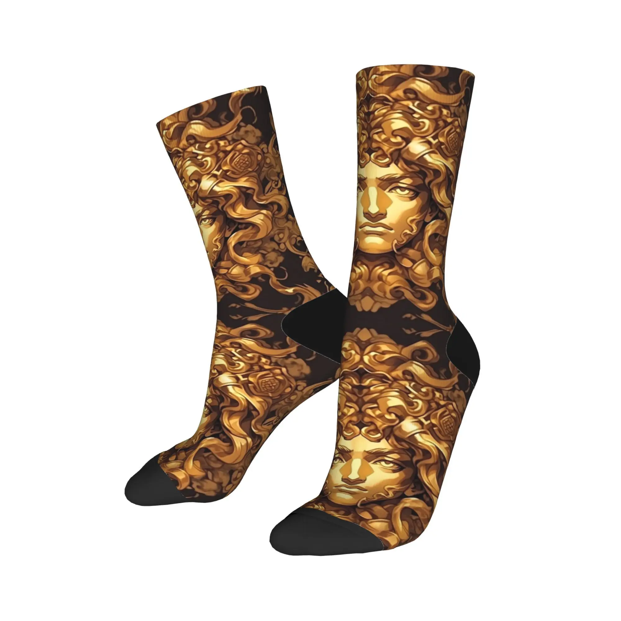 New Male Men Socks Casual Medusa With Ancient Creative Art Style Sock Polyester  Women Socks Spring Summer Autumn Winter