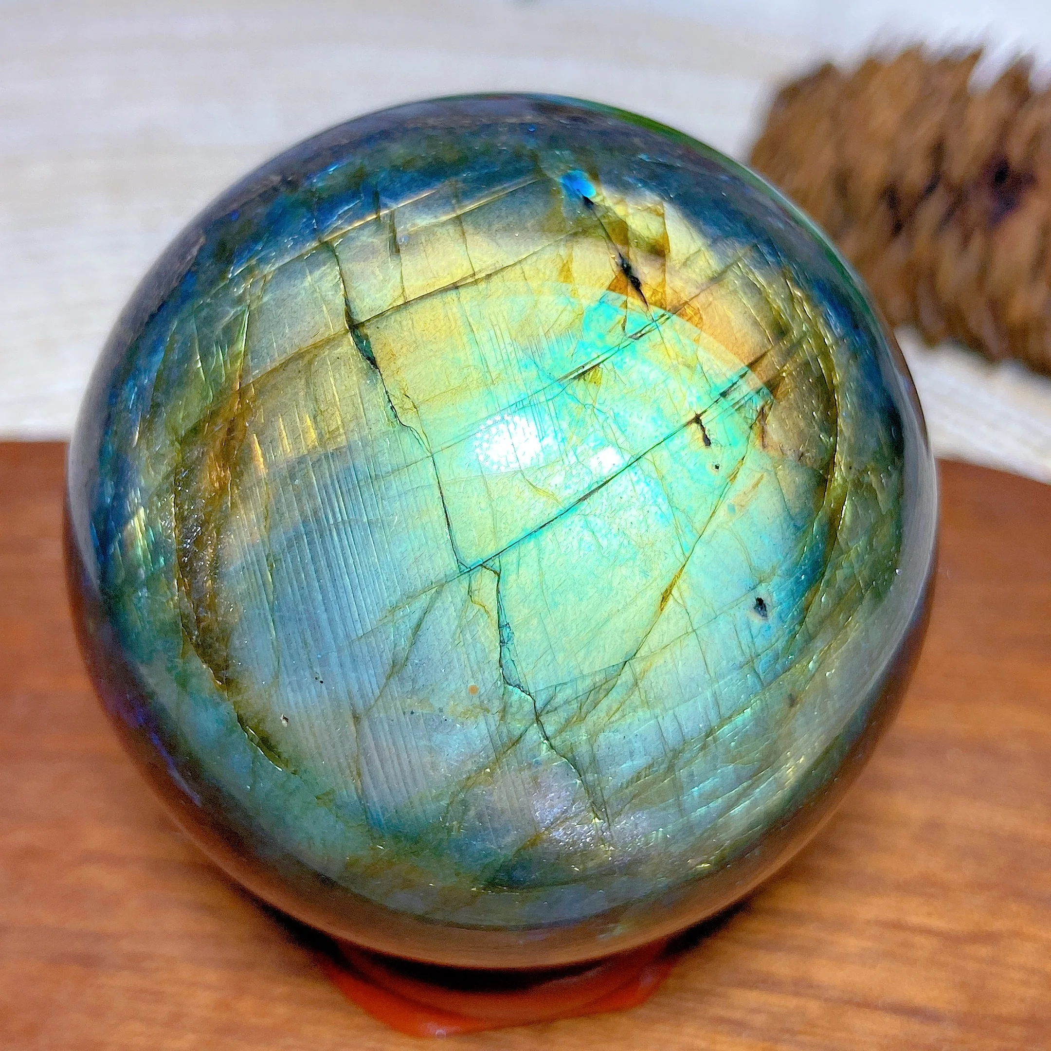 

Healing High Quality Natural Crystals Blue Flashy Labradorite Shpere Ore Mineral Home Decorations Gemstones Room Decor Gifts