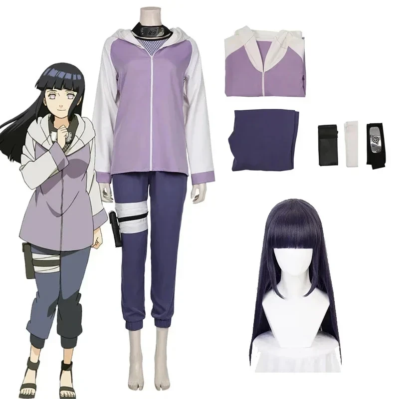 

Hyuga Hinata cosplay anime cosplay dark purple long cute wig Hyuga Hinata cosplay