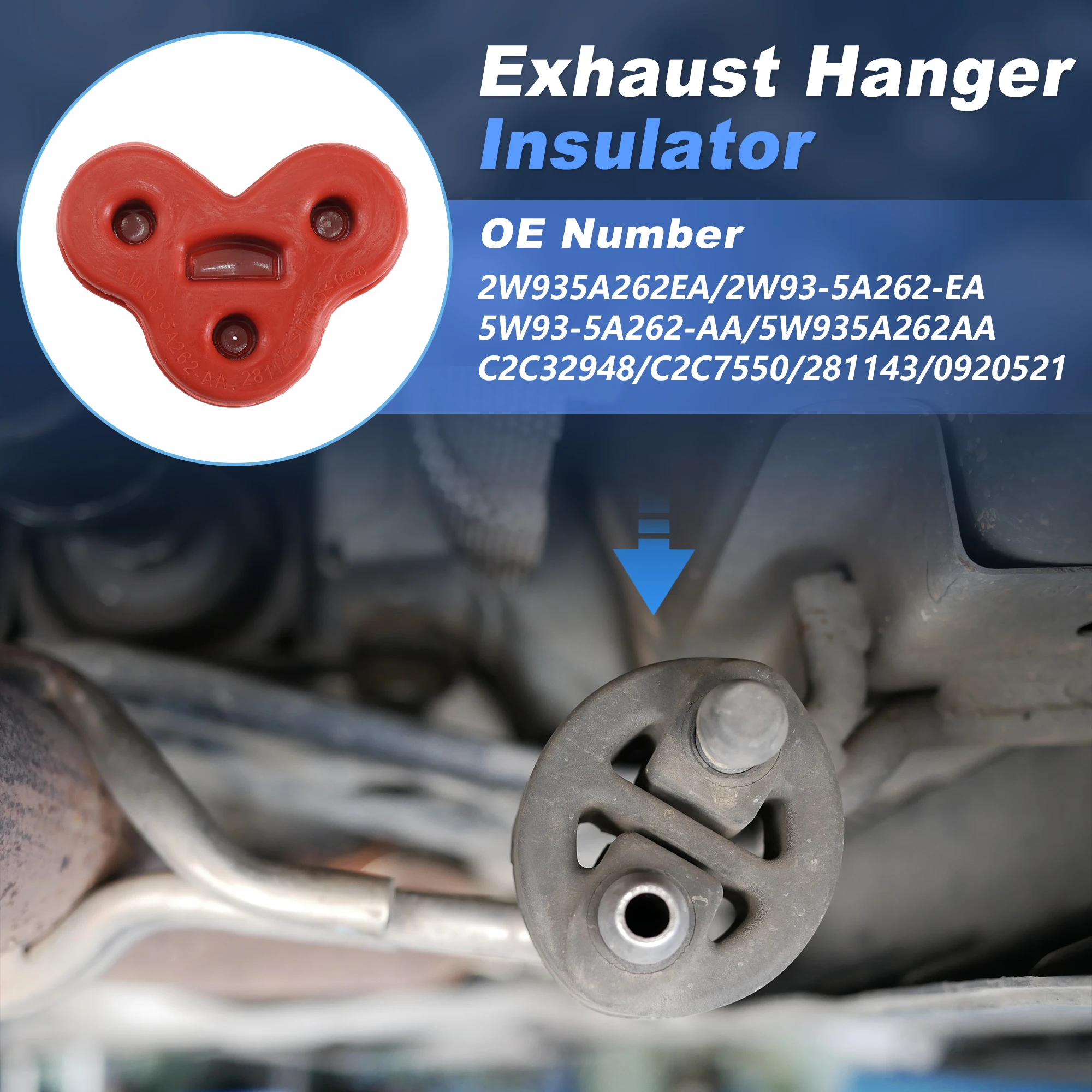 UXCELL 2pcs Exhaust Muffler Rubber Bracket Insulator for Jaguar XF XJ XJL C2C32948