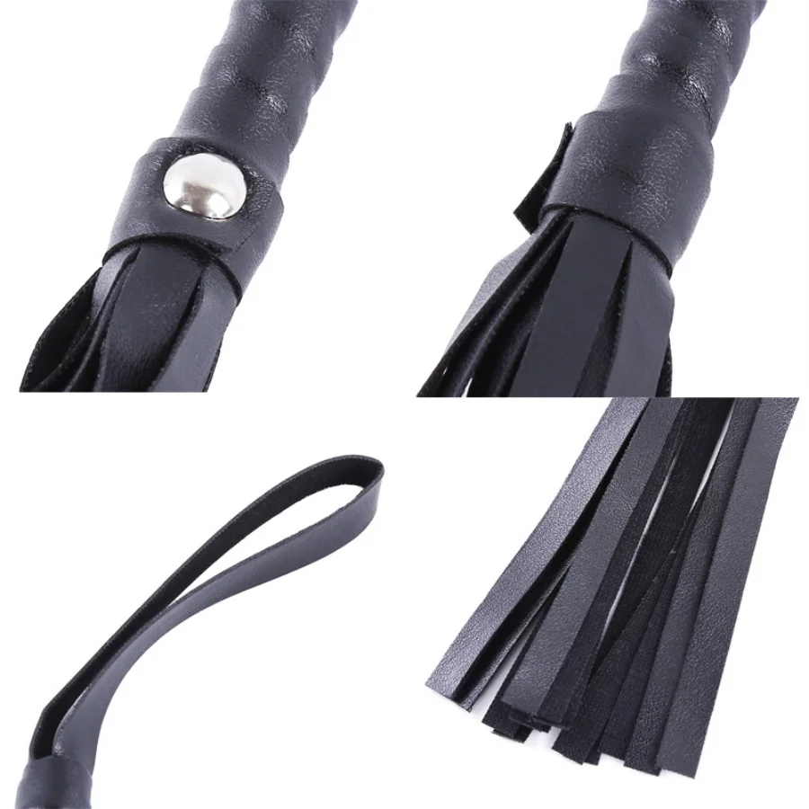 Horsewhip Riding Sports Equipment Anti Slippery PU Leather Handle Horse Whip Riding Horse Racing Equestrian Tool