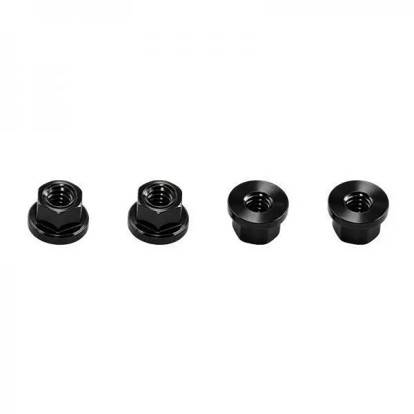 6x4x 1/30 RC Crawler M2 Flanged Wheel Nuts Durability Aluminum Alloy for SCX30 Black