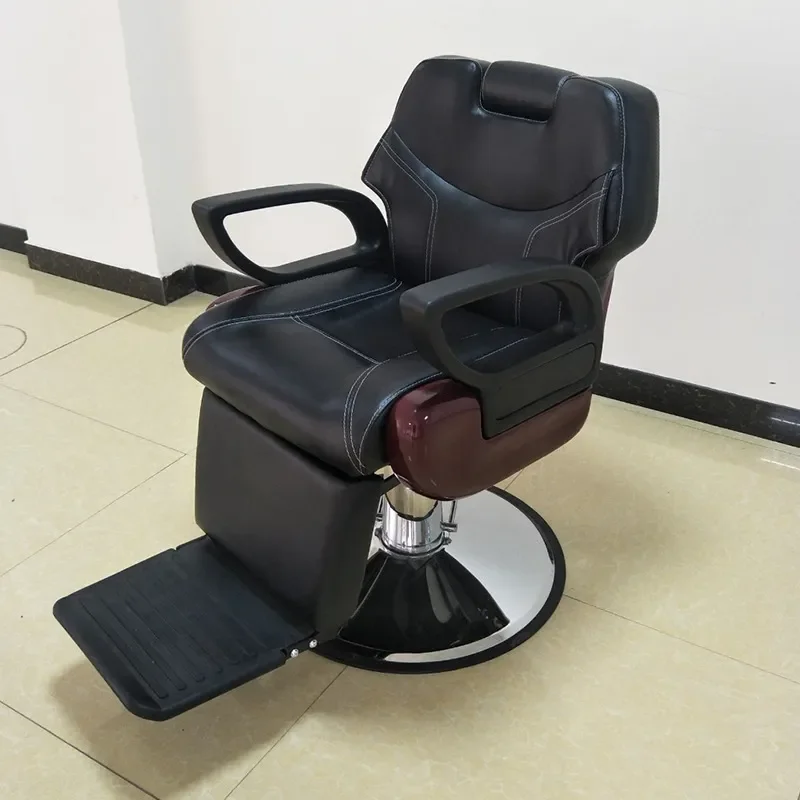 Manufacturer Salon Chair for Hair Cutting Shaving Perm Dyeing Reclining Barber Chair Retro Oil Head Styling Seat