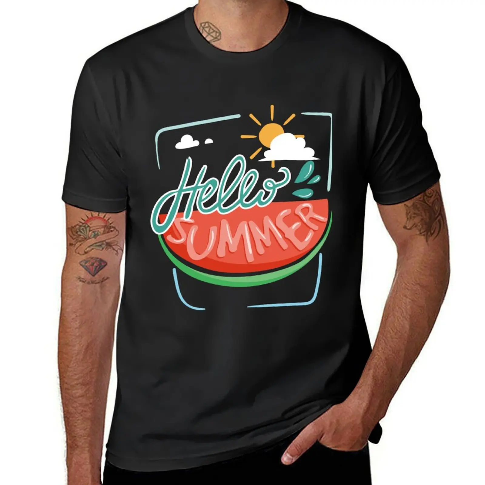 summer watermelon T-Shirt customs design your own shirts graphic tees oversizeds boys whites mens t shirts pack