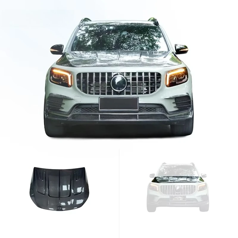 Real Carbon Fiber Engine Hood Bonnet for GLB Upgrade Facelift Aerodynamic Sport Refit Replacement Parts